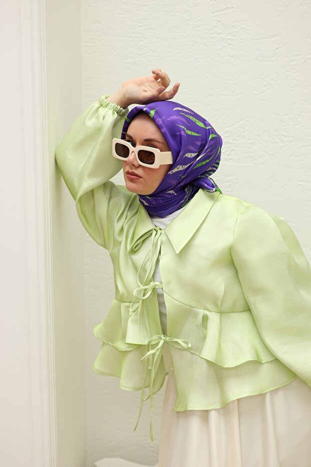Premium 100% Twil Silk Patterned Scarf