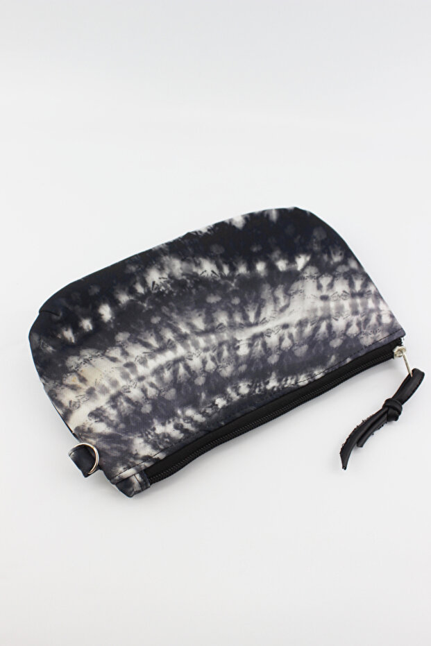 محفظة يد رمادية متعددة الوظائف بنمط رخامي - 2