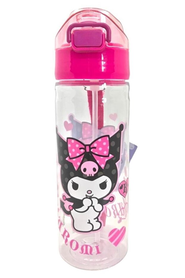 Girl's Kuromi 500 ml Water Bottle with Straw