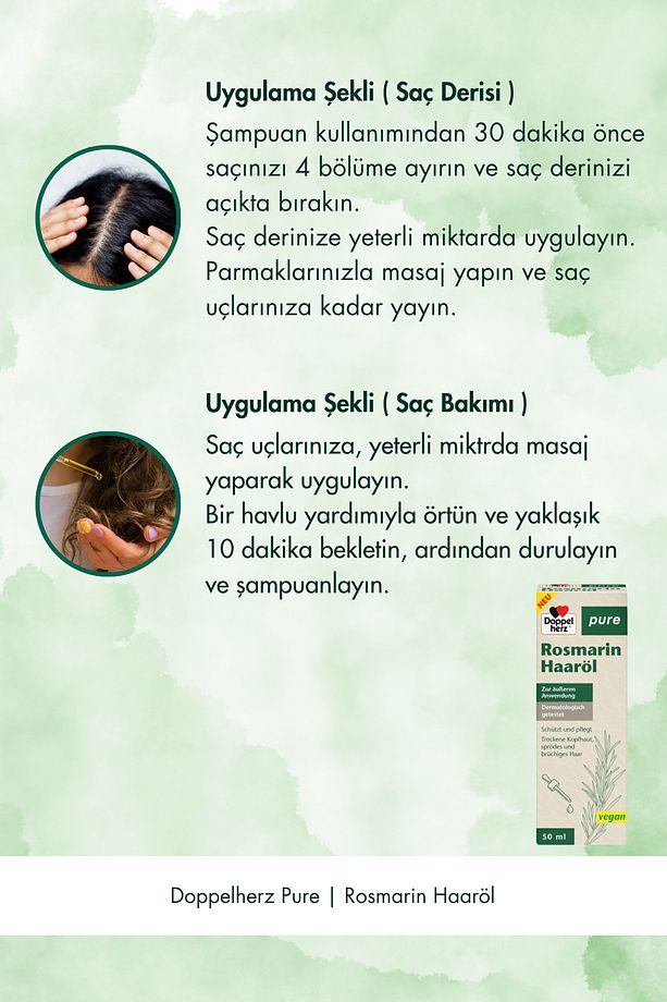 Biberiye Özü İçeren Saç Bakım Yağı 50 ml - 4