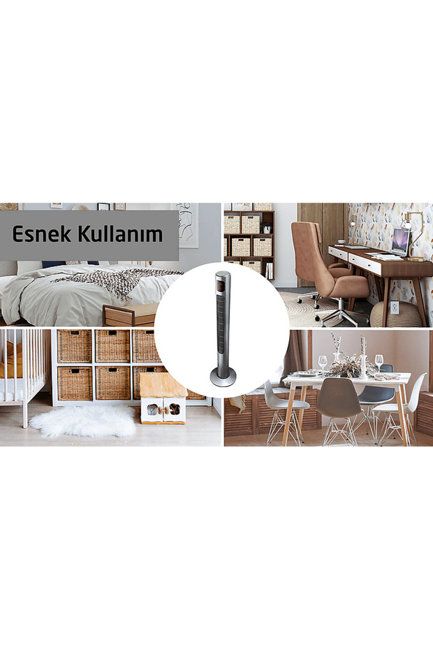 KTF 100 Kule Tipi Vantilatör Gri - 8