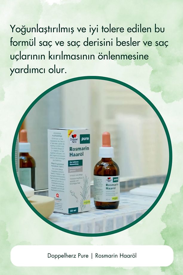 Biberiye Özü İçeren Saç Bakım Yağı 50 ml - 2
