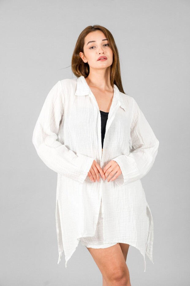 Women's Short-Collar Kimono Suit