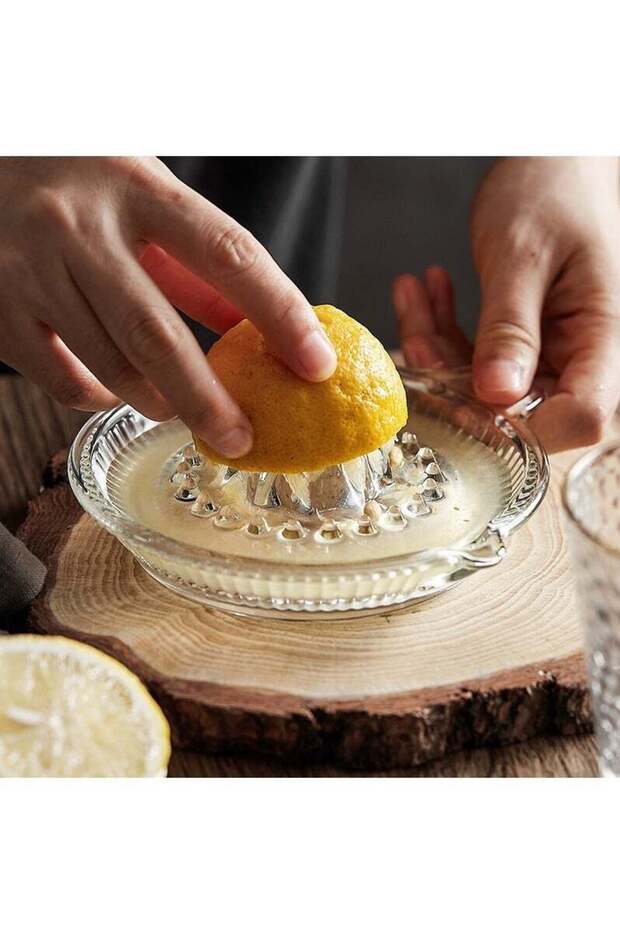 Manual Glass Citrus Juicer, Lemon Squeezer