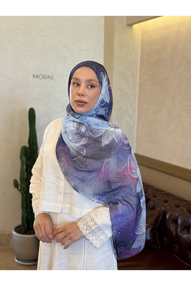 Esilda Pattern Moon Shawl - 1