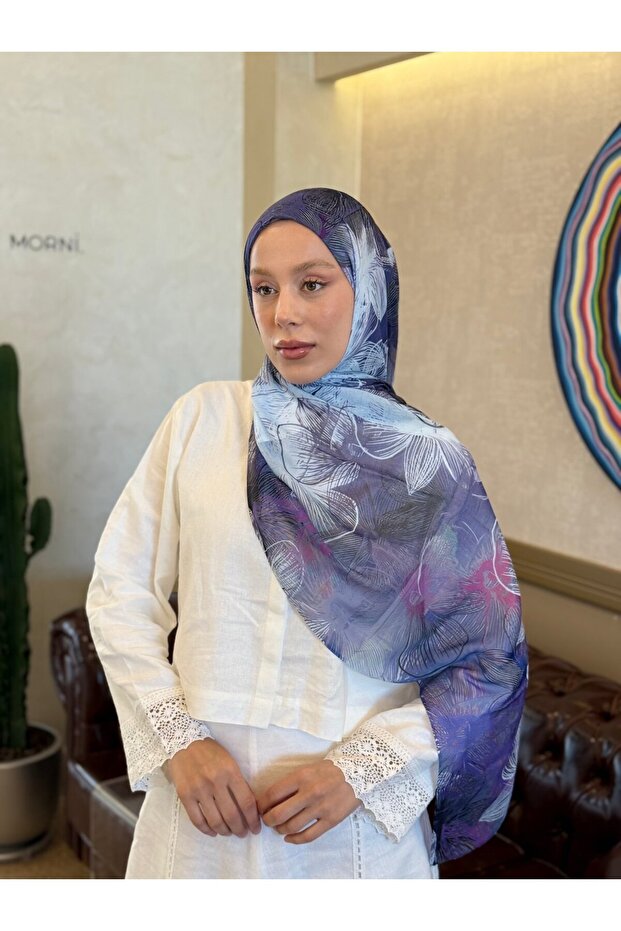 Esilda Pattern Moon Shawl - 3