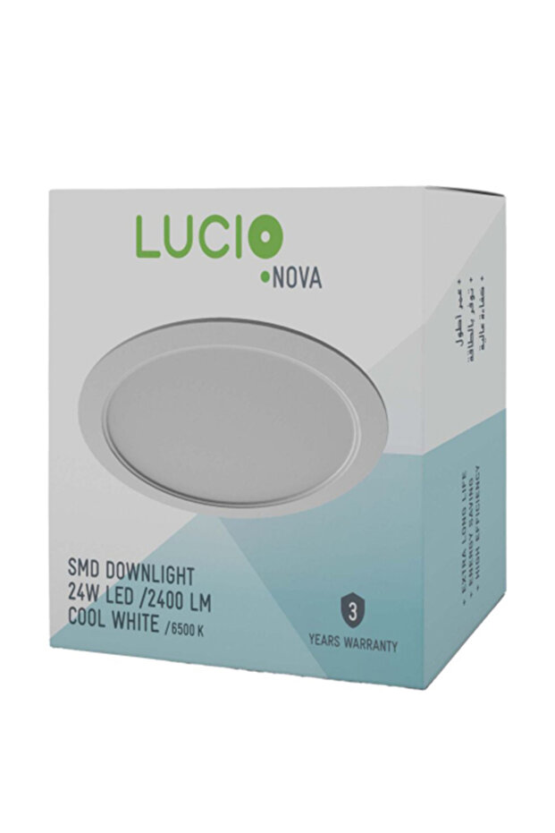 إضاءة سفلية LED SMD بقوة 24 واط و2400 لومن ودرجة حرارة 6500 كلفن