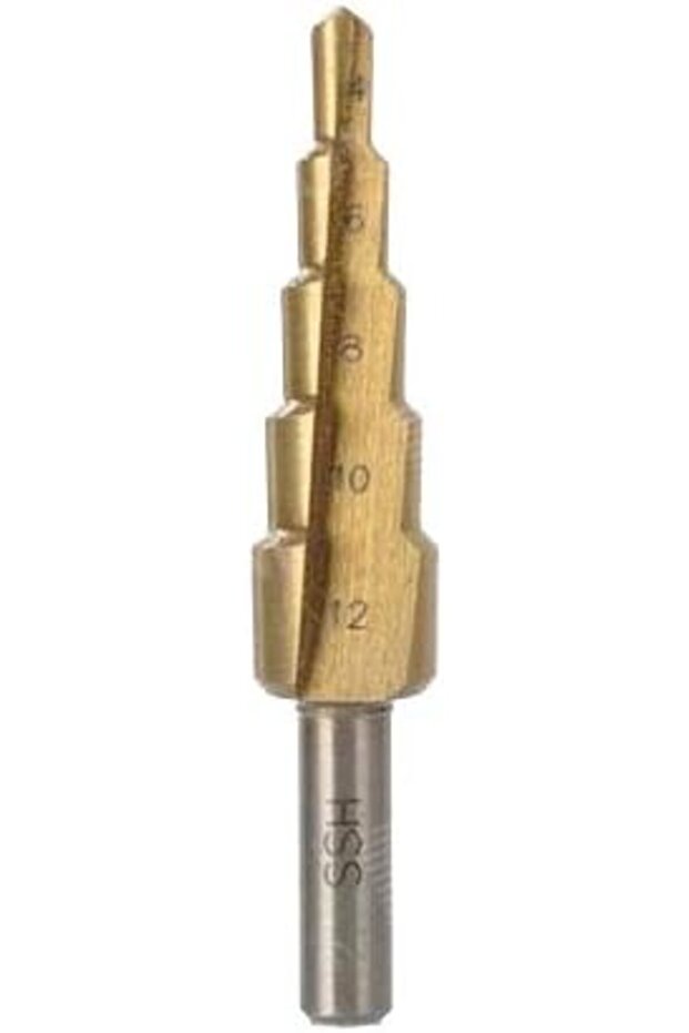 WLXY WL-7203 4-12mm HSS Step Drill Bit - Golden
