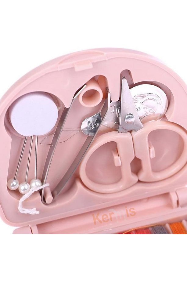 Mini Dikiş Seti Pratik Taşınabilir Plastik Kutu İçinde Acil Onarım ve Dikiş Malzemeleri - 6