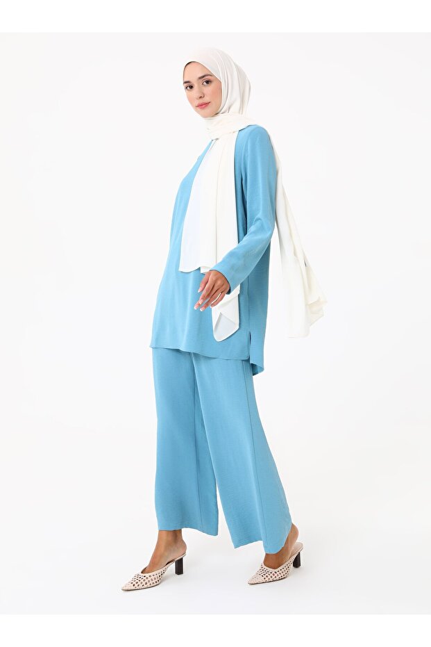 Aerobin Basic Tunik&Pantolon İkili Takım - Mavi - - 7