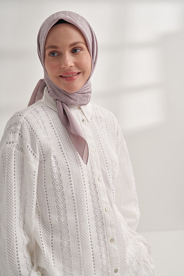 Seher a Pattern Scarf - Lila - 3