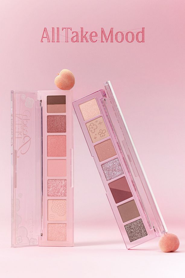 Mat, Işıltılı, Simli Yoğun Pigmentli Far Paleti All Take Mood Palette 008 Burgundy But With - 8