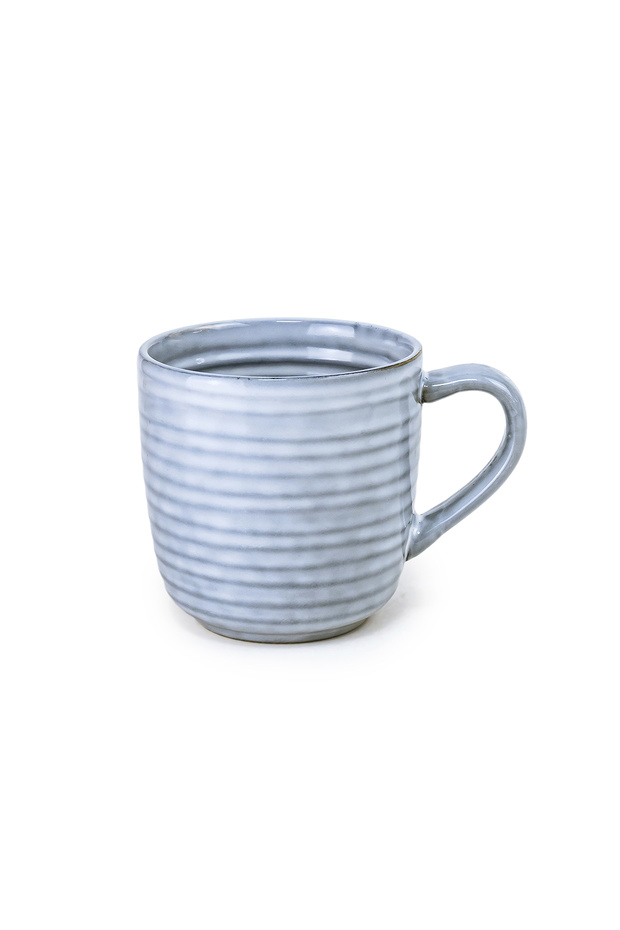 Tia Collection 420ml Stoneware Mug - Blue Large & Durable Coffee Cup (Set of 1)