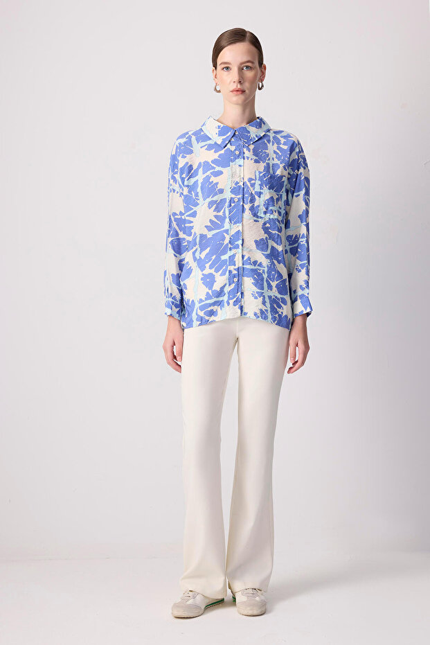 قميص فيسكوز منقوش - 1