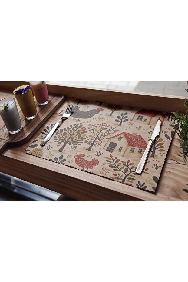 Polyester Erasable Patterned Table Mat - 3