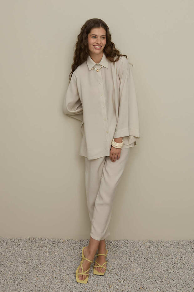 Basic Modal Gömlek Takım Taş - 6