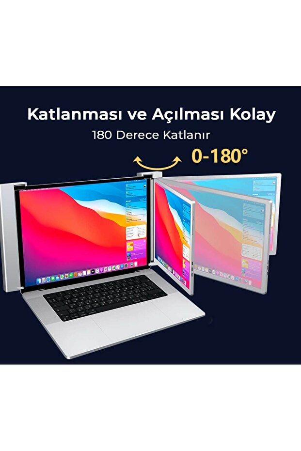 14" Tekli Taşınabilir Monitör Çoklu Ekran Fhd Notebook Monitör - 4