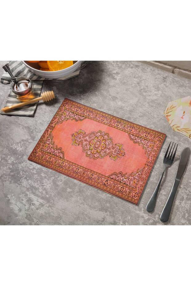 خدمة طاولة من البوليستر المنقوش قابلة للغسل - 3