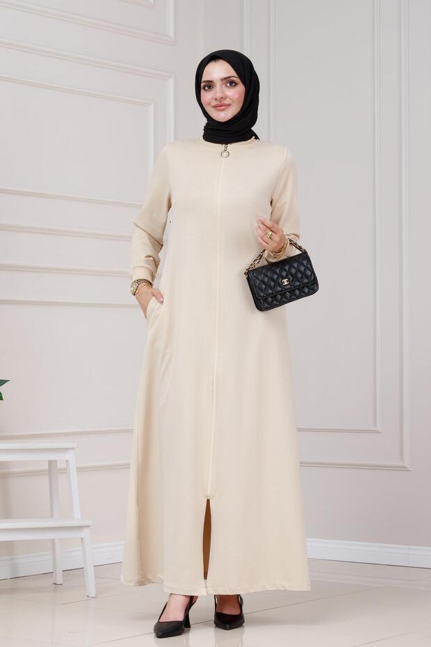 جيبان من الدانتيل باللون البيج - 2