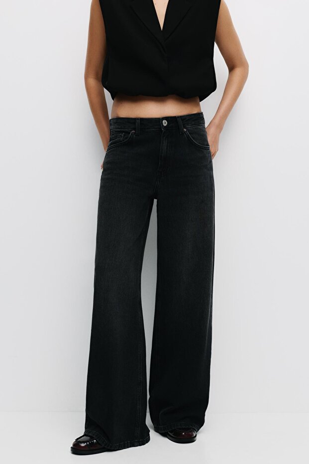 Loose fit düşük bel jean - 5