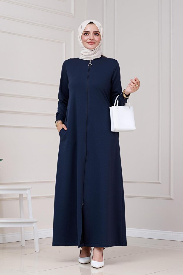 Ferace with Two Thread Pockets-Navy Blue - 1