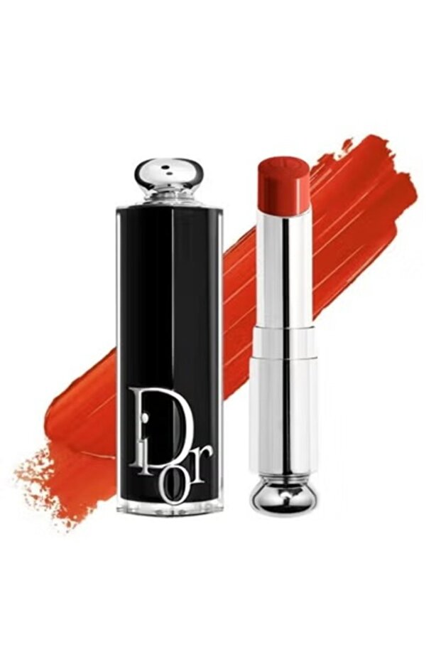 Addict Shine Lipstick 8 Red – Hydrating High-Shine Bold Red Lip Color, 3.2g