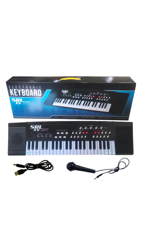 Electronic Keyboard with Microphone & USB - 1