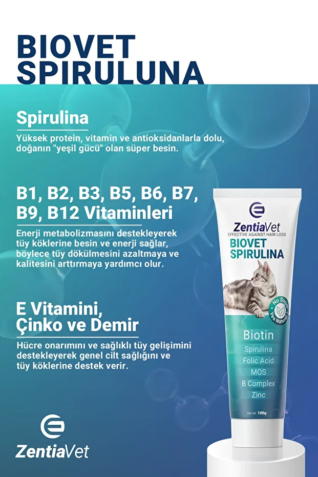 3 LÜ SET Kedi Maltı Malt Paste- Biovet-Multivet Saglık, Multivitamin Macun (3*100 gr) - 3