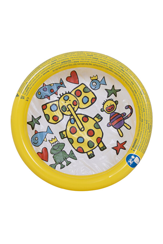 حوض سباحة قابل للنفخ، أداء موثوق، متين، تصميم واسع، أصفر - 8