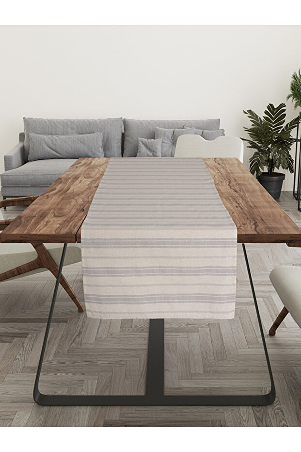 Bohemian Cotton Buldan Natural Linen Runner