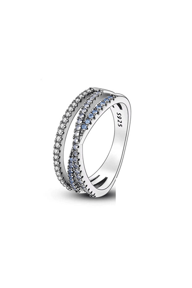 Diora Azure Elegance Ring, Silver - 8 - 1
