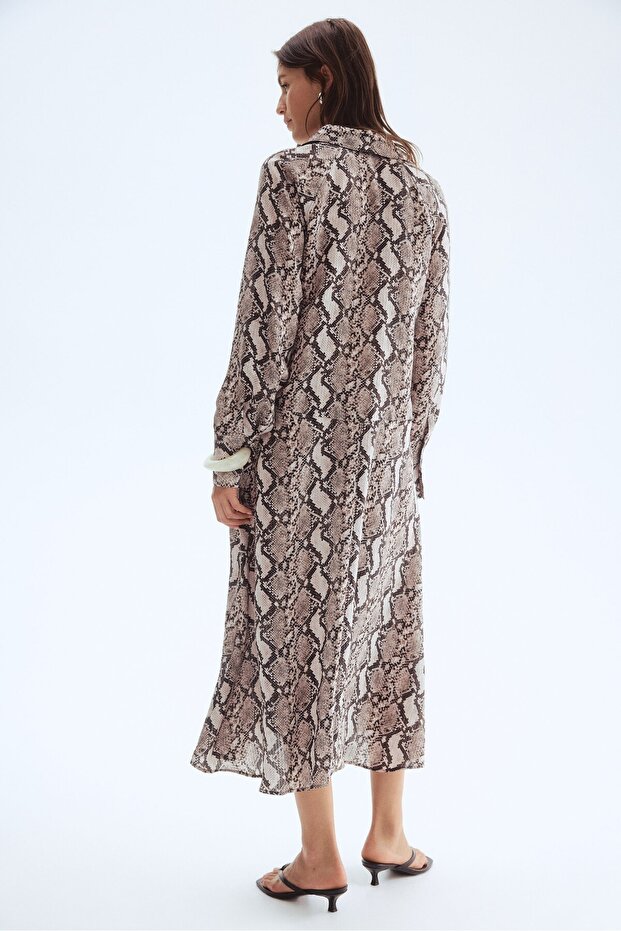 Uzun Gömlek Elbise - 4