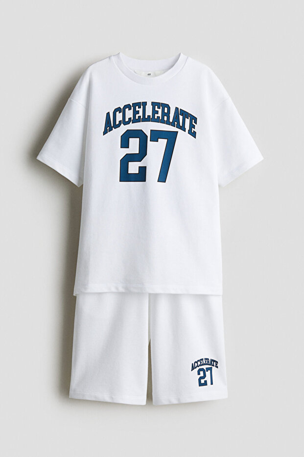 2 Parçalı Tişört ve Şort Set - 5