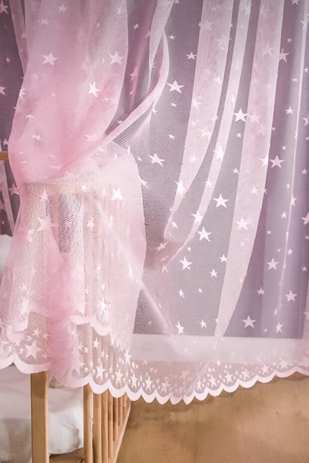 ستارة تول مسطحة بدون طيات من Pink Starry، ستارة،