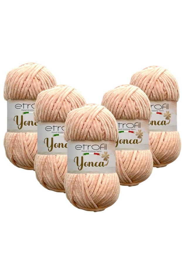 Clover Velvet Hand Knitting Yarn 5 Pieces 70318 Powder Pink