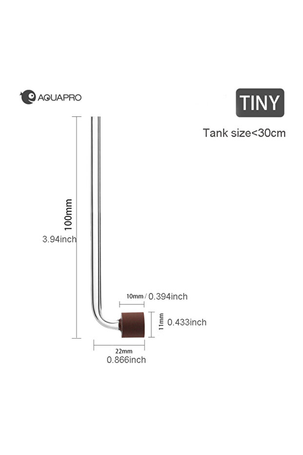 Short Tiny Aquarium CO2 Diffuser Bubble Counter Mini Fish Tank Sprayer Cans Carbon Dioxide Accessori
