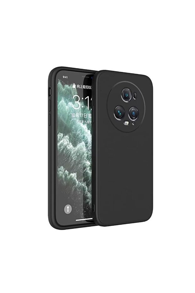 Protective Case for Honor Magic5 Pro, Thin Case, Silicone, Black - 3