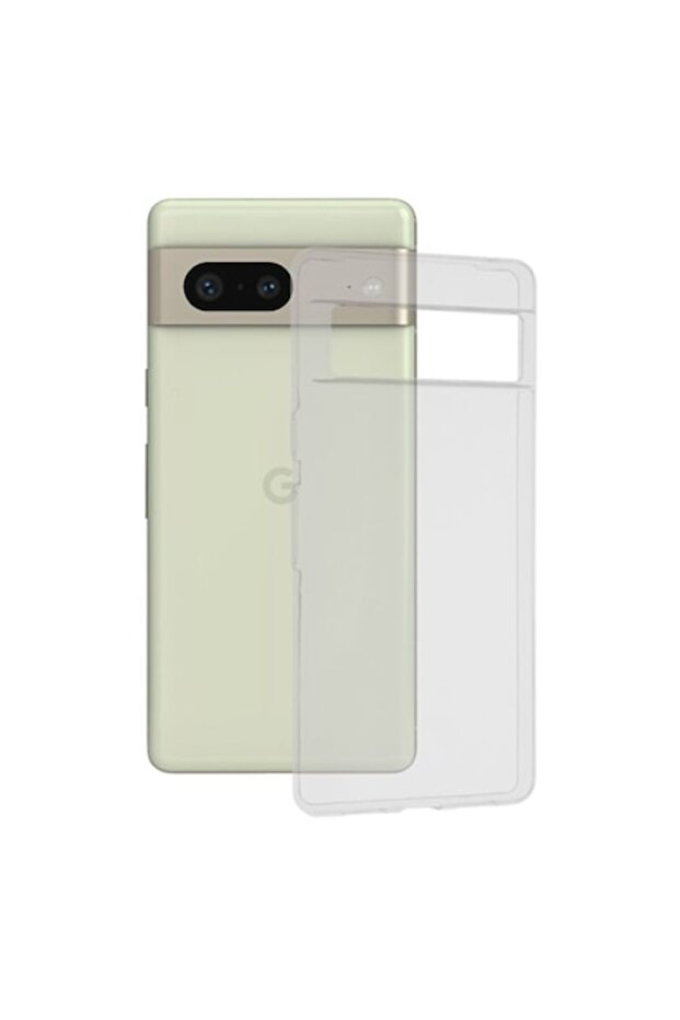 Protective case compatible with Google Pixel 7, silicone, Transparent - 1