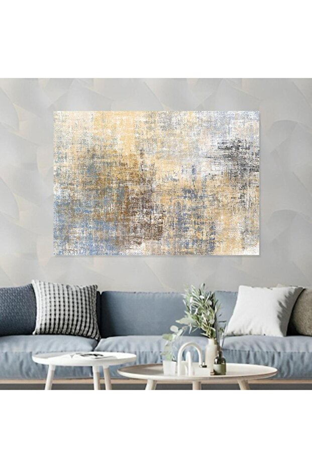 لوحة فنية جدارية قماشية كانفس بتصميم إسلامي إطار بني، 50×70 سم