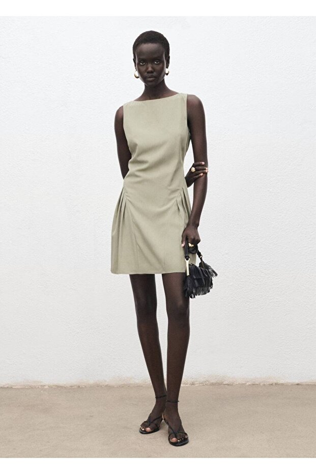 Pileli kısa elbise - 2