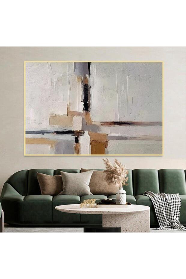 Bohemian Canvas Wall Art with Silver Hollow Frame, 60x90cm - 2