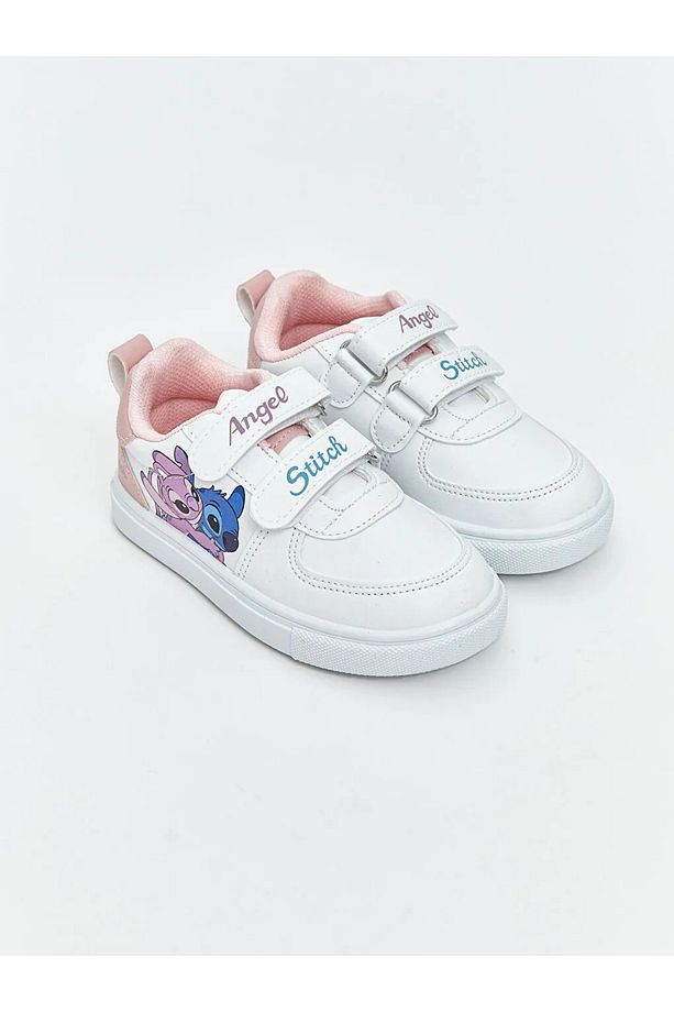 LCW STEPS Beyaz Lilo ve Stitch Baskılı Kız Bebek Spor Ayakkabı - 1