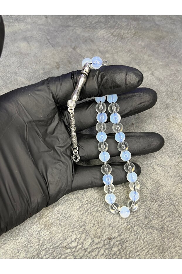 Glass Natural Stone Double Color Ben-Ra Model Prayer Beads