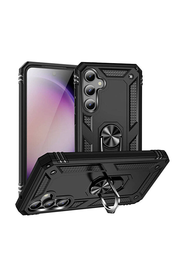 حافظة CPPL Vega متوافقة مع هاتف Galaxy S23 FE - أسود - 1