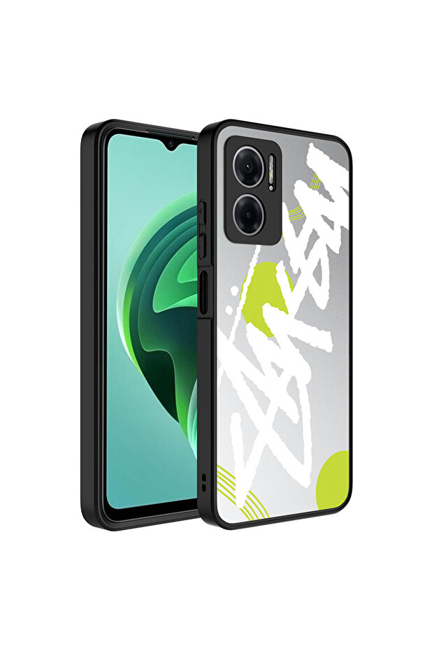 حافظة Redmi Note 11E ذات نمط عاكس وغطاء مرآة CPPL لامع مع حماية للكاميرا - نص - 1