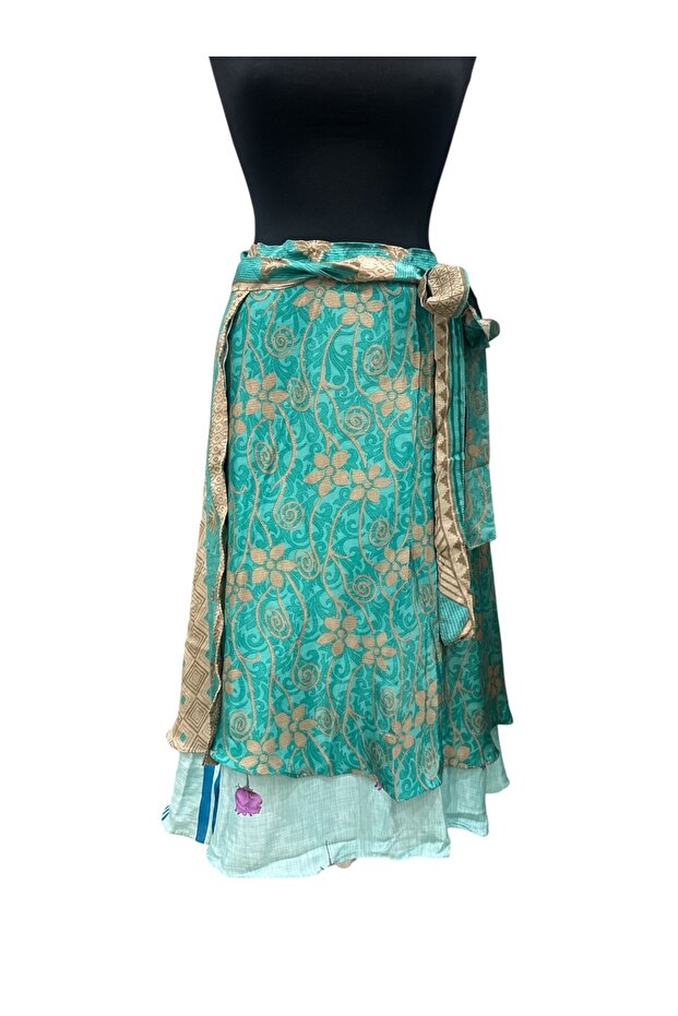 HİNT SAREE ÇİFT KULLANIMLI DOLAMA ETEK - 1