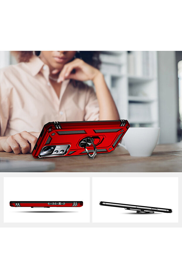 غطاء حماية CPPL Vega لهاتف Mi 12T - أحمر - 5