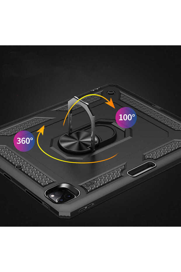 iPad Pro 12.9 2020 (الجيل الرابع) - غطاء CPPL متوافق مع الجهاز - أسود - 3