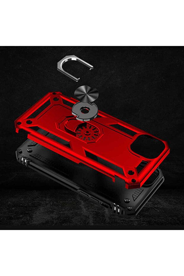 حافظة CPPL Vega المتوافقة مع iPhone 14 - أحمر - 6