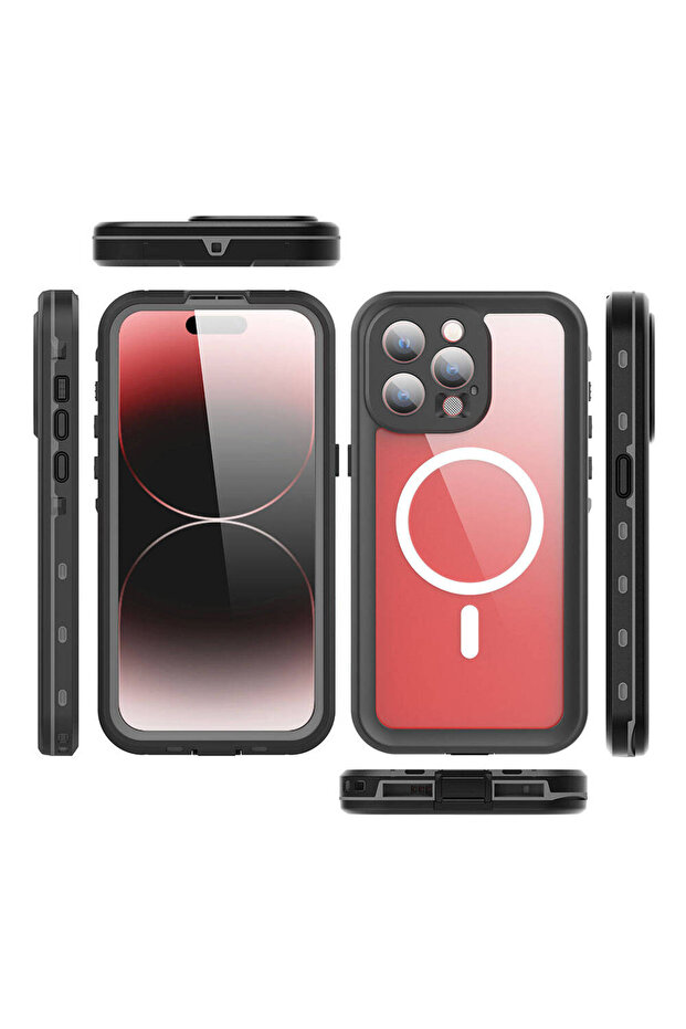 iPhone 15 Pro Compatible Cppl 1-1 Waterproof Case-Black - 2